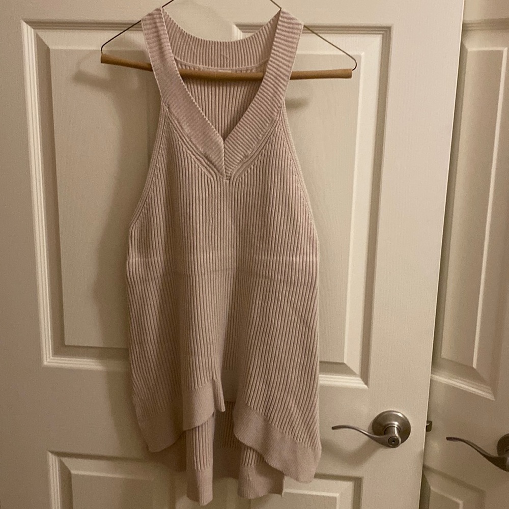 Cream Sweater tank. Size L